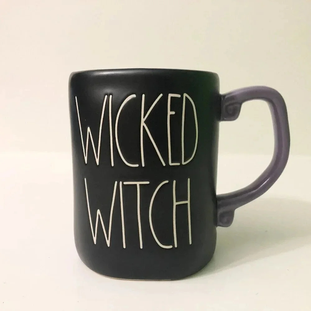 Rae Dunn Wicked Witch Black and Purple Halloween Coffee Mug
